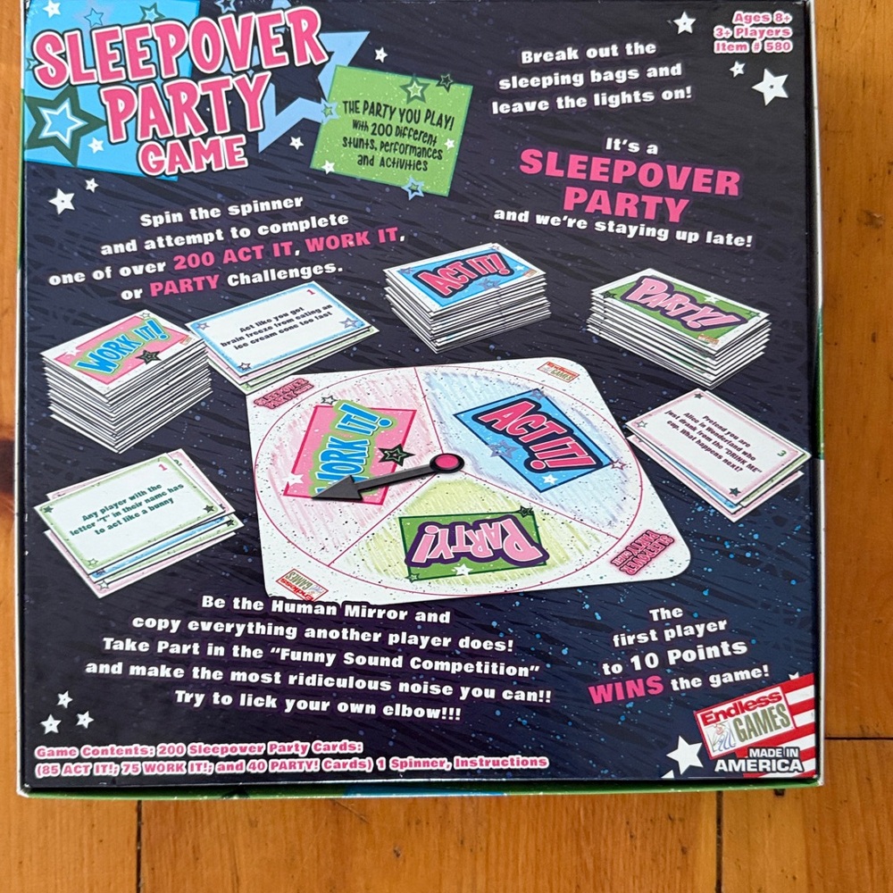 Sleepover Party Game in a Box 200 different stunts performances activities - Picture 2 of 10